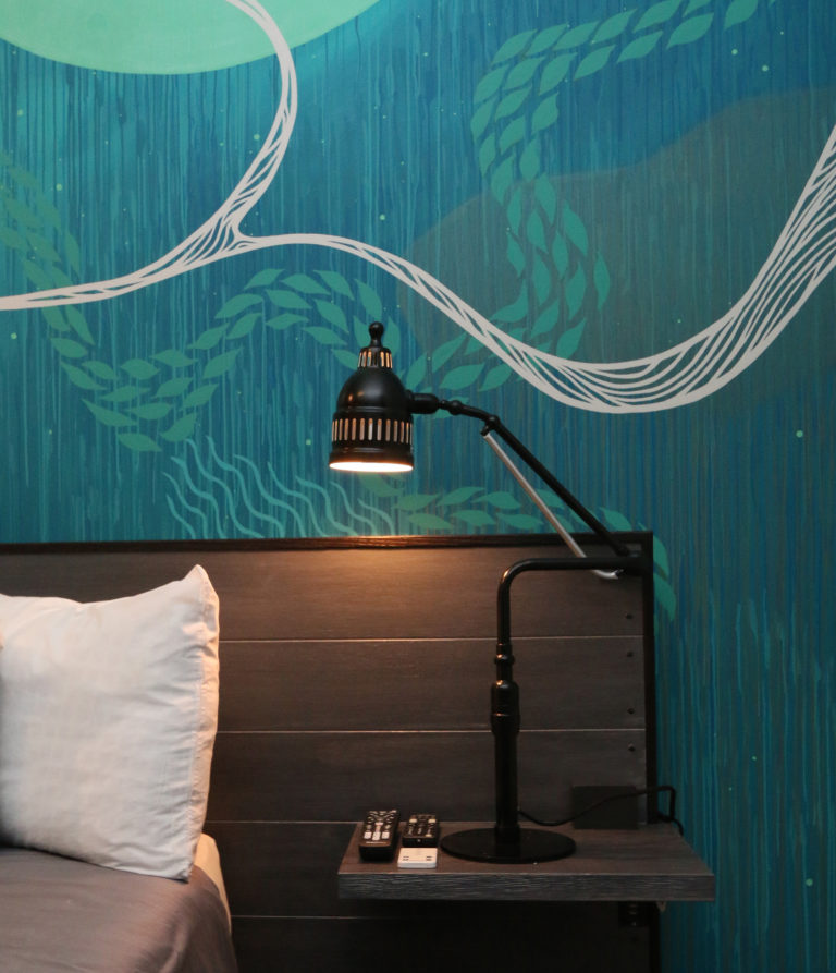 Boutique hotel room designed by Steven Teeuwsen and Kendel Vreeling