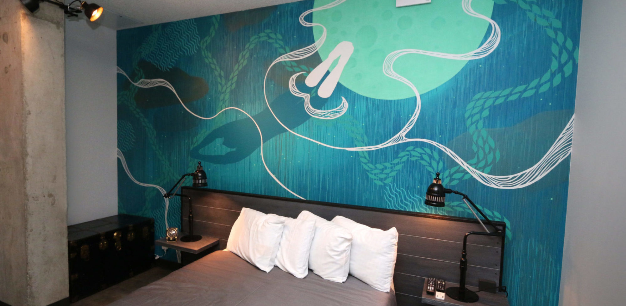 Boutique hotel room designed by Steven Teeuwsen and Kendel Vreeling
